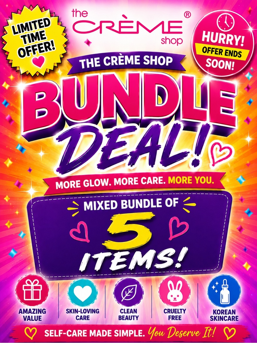 The Creme Shop Mixed Bundle of 5 Items-NEW